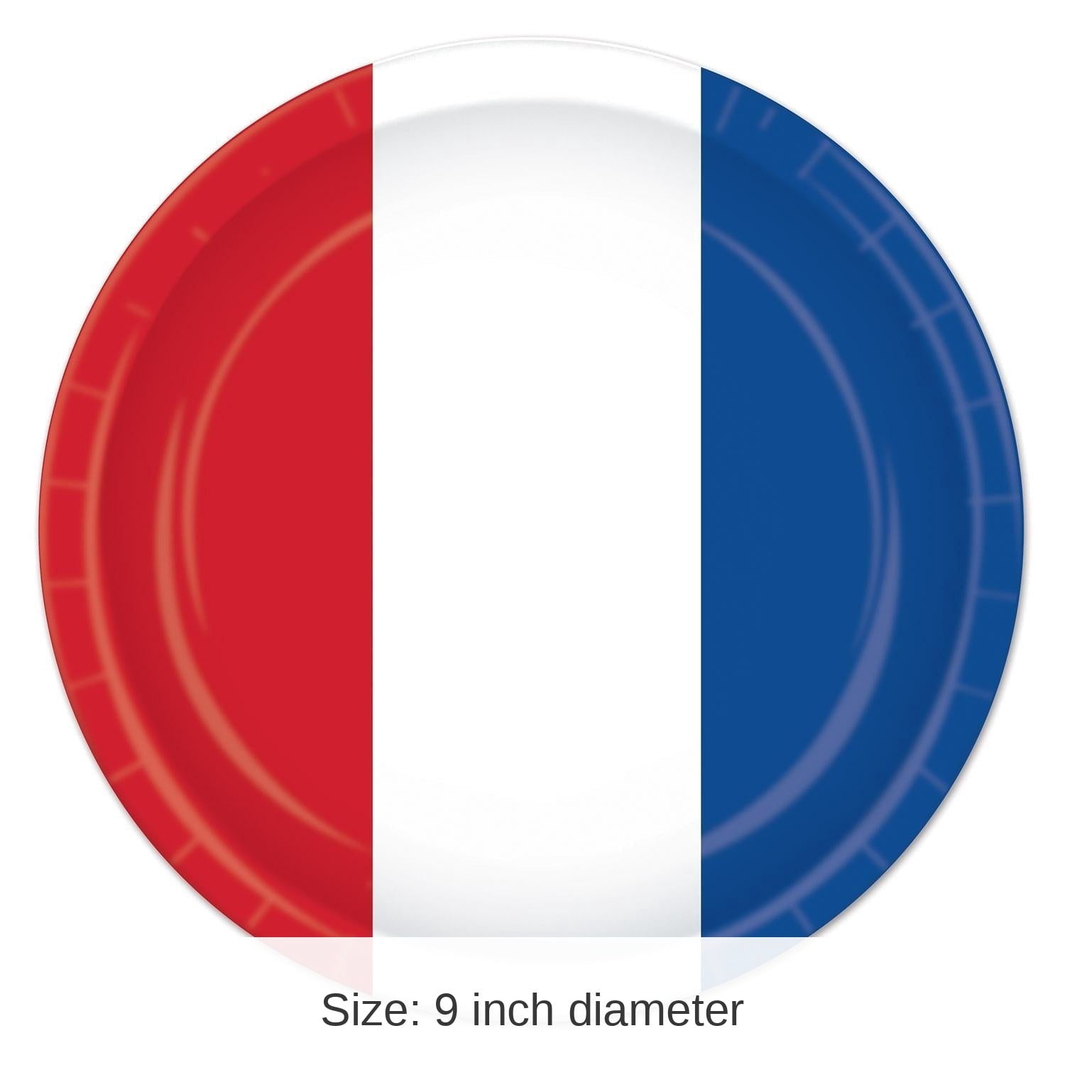 96 Pack Bulk Red, White/Blue Patriotic Paper Plates 9 inch