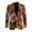 Autumn Leaf Pattern, variant on Lightweight Retro Slim Fit Men's Blazer with Purple Leopard Pattern, Polyester Sport Coat for Office Work and Summer Groom Wear