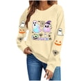 thumbnail image 6 of Enjoytime Halloween Crewneck Sweatshirts Women Fall Fashion Long Sleeve Pullover Tops Casual Cute Ghost Graphic Sweatshirt, 6 of 8