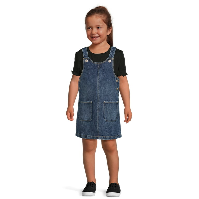 Wonder Nation Baby and Toddler Girls Jumper Dress Sizes 12M 5T Walmart