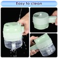 thumbnail image 6 of Ghojet Handheld Electric Vegetable Cutter Set Rechargeable Portable Vegetable Cutter with 3 Stainless Steel Blades Electric Veggie Chopper Detachable Electric Garlic Chopper for Home Kitchen, 6 of 10