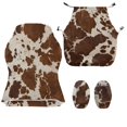 thumbnail image 2 of Xixirimido Cowhide Brown Print Gaming Chair Covers Only, Stretch Computer Chair Cover Breathable Gaming Chair Seat Cover with 2Pcs Armrest Slipcovers, 2 of 8