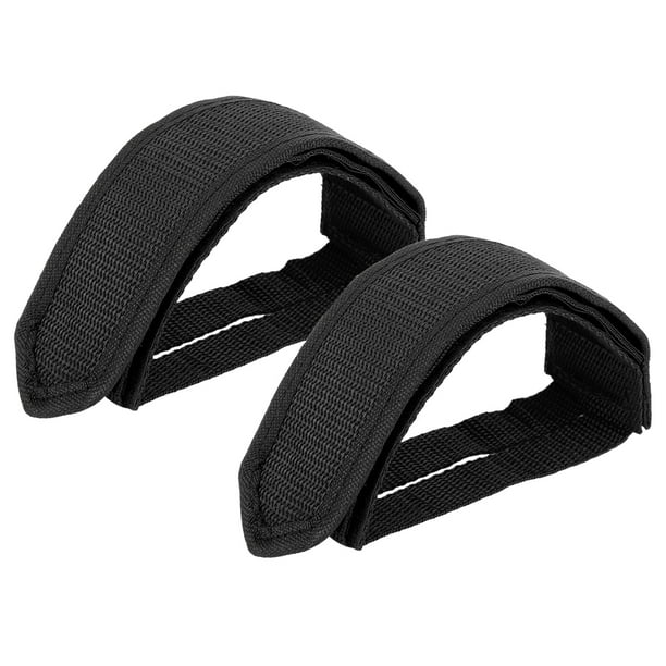 1 Par Ejercicio Bicicleta Pedal Correas para Fijo Engranaje Universal Negro