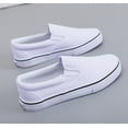 thumbnail image 4 of Mens Slip on Sneakers Loafers Shoes Canvas Black Shoes Canvas White Casual Fashion Shoes, 4 of 11