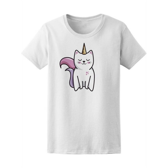 Magic Cat Unicorn T-Shirt Women -Image by Shutterstock, Female Medium