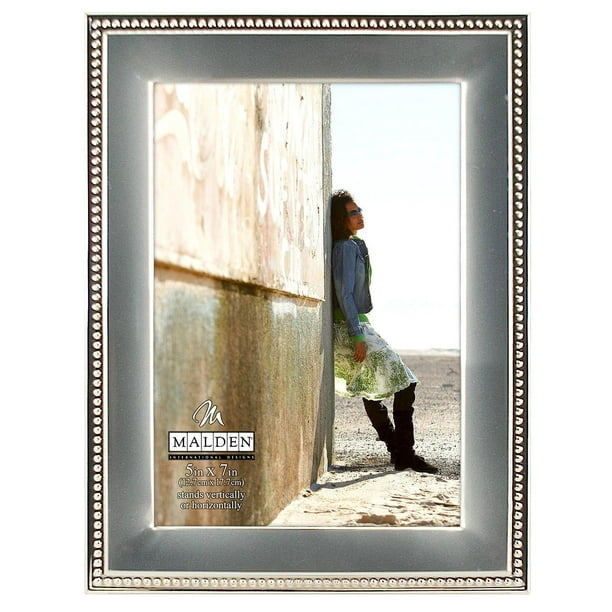 Malden International Designs Classic Silver Metal With Silver Beads 2