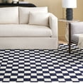 thumbnail image 2 of SAFAVIEH Martha Stewart Chelsea Checkered Area Rug, Navy/Ivory, 8' x 10', 2 of 8