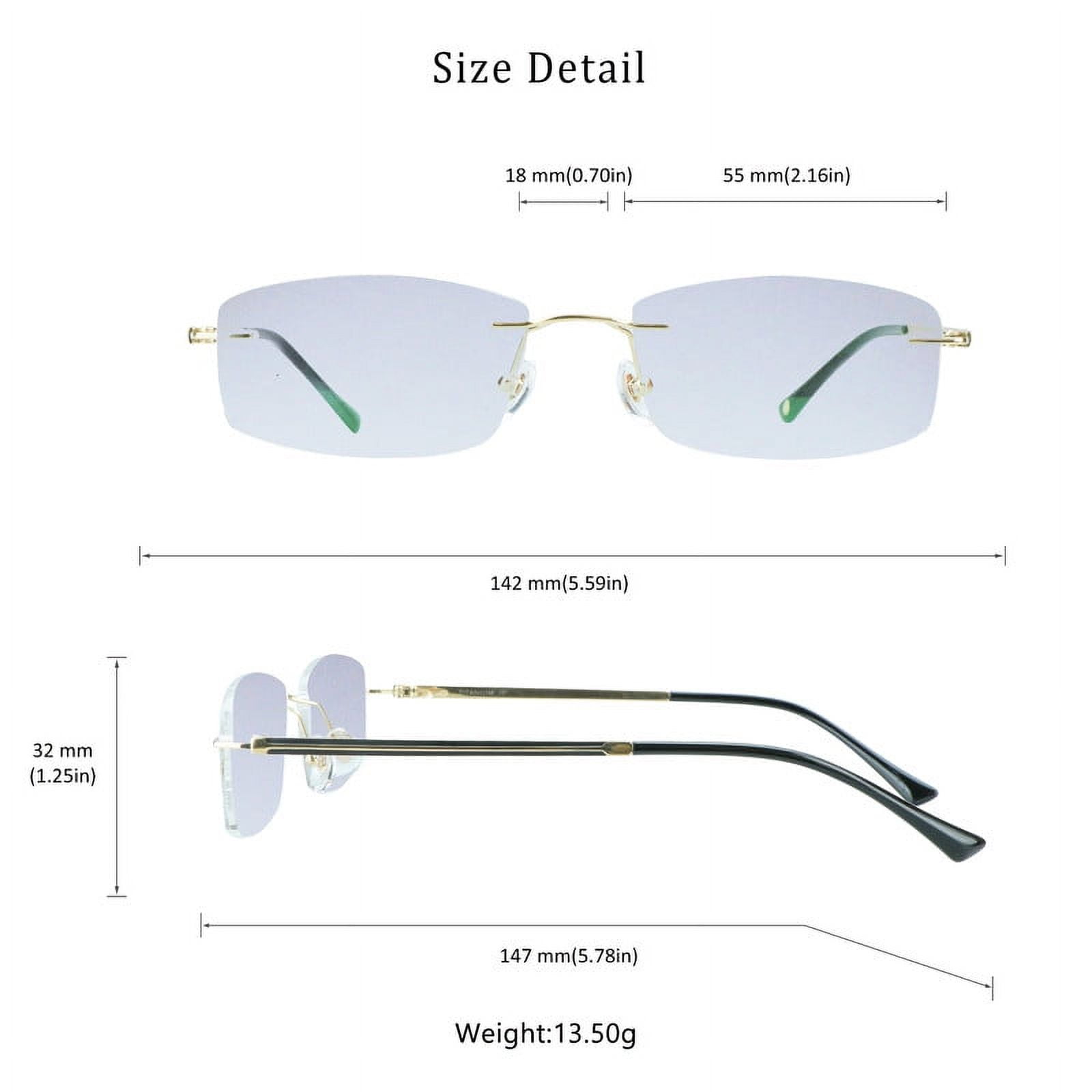 LifeArt Pure Titanium Frame Glasses/Blue Light Blocking Reading Glasses, Reduce Eyestrain, Stylish for Men and Women(Gold,No Magnification)