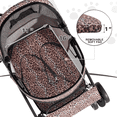 thumbnail image 3 of MoNiBloom 4 Wheel Foldable Lightweight Pet Stroller Trolley for Cats & Dogs, Leopard Print, 3 of 13
