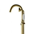 thumbnail image 6 of Castello USA Inc Neptune Brass Tub Filler w/Drift Handheld Shower in Gold, 6 of 8