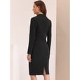thumbnail image 4 of Conjunto de falda de traje Allegra K para mujer Blazer y falda de tubo Negro L, 4 of 6
