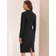 thumbnail image 4 of Conjunto de falda de traje Allegra K para mujer Blazer y falda de tubo Negro L, 4 of 6