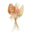 thumbnail image 3 of Decoración de flores secas para bodas, jarrón para fiestas, ramo de hierba de la pampa seca, hojas de palma beis dorado, 3 of 9