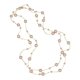 thumbnail image 4 of Collar de joyería de pelo largo con perlas blancas y rosas multicapa apilables de estilo popular, 4 of 5