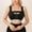 Womens Black Sports Bras, variant on Women's Front Closure Posture Corrector Bra Push Up Bralette Wirefree Support Vest Seamless Brassiere Intimates Black XS