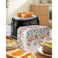 thumbnail image 4 of Vintage Leaves Small Toaster Cover 2 Slice, Kitchen Appliance Covers, Summer Botanical Pastoral Watercolor Toaster Oven Cover with Loop, Bread Machine Cover Polyester Dust Cover Protection, 4 of 4