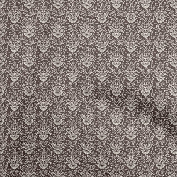 oneOone Silk Tabby Brown Fabric Toile Craft Projects Decor Fabric Printed By The Yard 42 Inch Wide