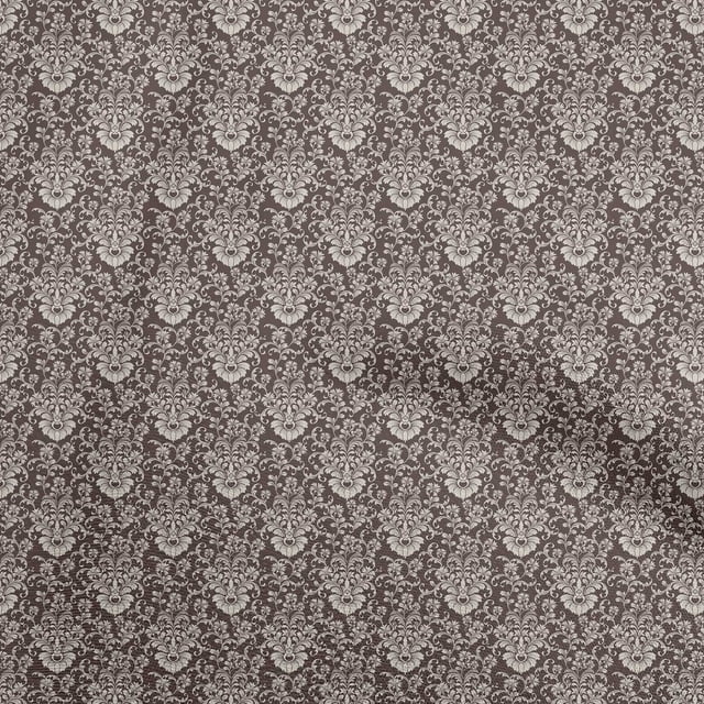 oneOone Polyester Spandex Brown Fabric Toile Sewing Material Print Fabric By The Yard 56 Inch Wide