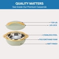 thumbnail image 2 of Pinnacle 3-Pc Insulated Casserole Set – 3/2/1L Hot Food Warmer with Lids Pistachio, 2 of 9