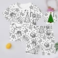 thumbnail image 2 of FYEGRE Kids DIY Hand Painted Homewear Set Interactive Coloring Pajama Outfit For Children Play And Wear White 6-7 Years, 2 of 4
