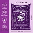 thumbnail image 6 of Gifts for Mom Birthday Gifts for Mom from Daughter Son Mom Birthday Gifts Mothers Day Blanket Gifts for Mom Christmas Valentines Day Gifts for Mom Best Mom Ever Gifts Throw Blanket 50"*60" Purple, 6 of 6