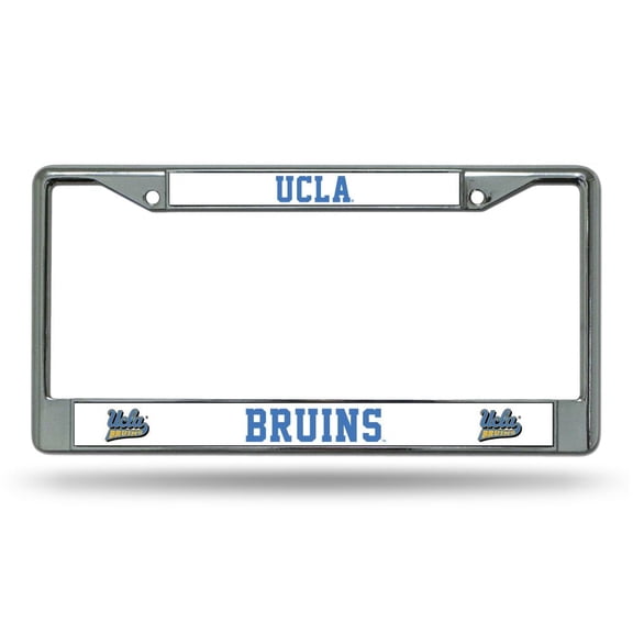U-C-L-A Bruin's - 12" x 6" Standard Size - Chrome Metal License Plate Frame