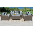 thumbnail image 3 of TK Classics Monterey Wicker 5 Piece Patio Conversation Set with Club Chair and 2 Sets of Cushion Covers, 3 of 10