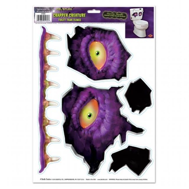 Beistle 01934 crappy creature Peel N Place, 12 by 17-Inch