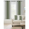 thumbnail image 2 of Fsddascl Seaweed Green Ombre Blackout Curtains for Bedroom/Living Room, Thermal Insulated Kitchen Curtains, Farmhouse Stripes Modern Art Grommet Darkening Window Treatment Drapes 52"x45"x2, 2 of 8