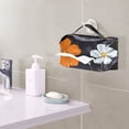 thumbnail image 6 of White and Orange Wildflowers Tissue Box Cover Leather Square Rectangle Tissue Box Holder for Bathroom Living Room Desk Office Decor, 6 of 7