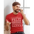 thumbnail image 2 of Veracco Feliz Navidad Bitchachos Christmas T-Shirt for Men Xmas Gifts Costumes (Red), 2 of 4