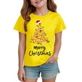 thumbnail image 5 of Ulanda Toddler Christmas Shirts Girls Boys Christmas Tree Cake T Shirt Kids Xmas Tee Short Sleeve Tops (Yellow, 11-12 Years), 5 of 6