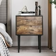 thumbnail image 6 of Algherohein Modern 2 Drawers Nightstand Set of 2,Bedside Tables for Bedroom in Wood Grain,Adult, 6 of 7