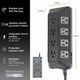 thumbnail image 2 of GE UltraPro Adapt 74542 - Protector de sobretensiones de 12 Tomas, Cable de extensión Trenzado de 1,8 m, Conector Plano, 3540 Julios, Negro, 74542, 2 of 5