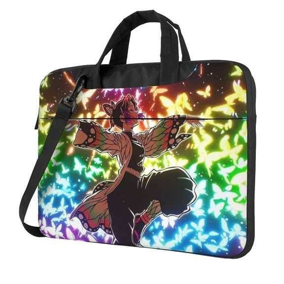 Demon Slayer Shinobu Kocho Laptop Bag Laptop Case Computer Notebook Briefcase Messenger Bag With Adjustable Shoulder Strap 13 Inch