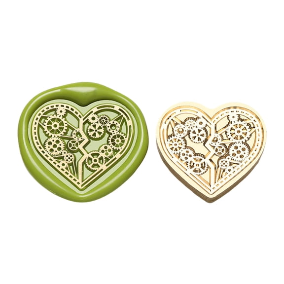 Heart Shaped Wax Seal Stamp Brass Head Heart Series Sealing Wax Stamp for Greeting Card Letter Scrapbooking Decorations