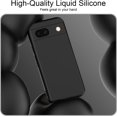 thumbnail image 5 of Designed for Google Pixel 8a Case, Slim Liquid Silicone for Women Men with Scratch-Resistant Microfiber Lining Shockproof Soft Silicone Protective Phone Case for Google Pixel 8a (Black), 5 of 16