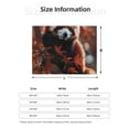 thumbnail image 5 of Yiaed Red Panda Autumn Branches Print Blanket Throw Blanket Soft Cozy Flannel Blanket for Home Bed Sofa Couch Chair-60"x50", 5 of 6