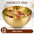 thumbnail image 2 of 2 cuencos coreanos de acero inoxidable para servir de metal, tazón pequeño para mezclar de cocina, para ensalada, cereales, fideos, ramen, pasta, aperitivos, 12 cm, dorado, 2 of 4