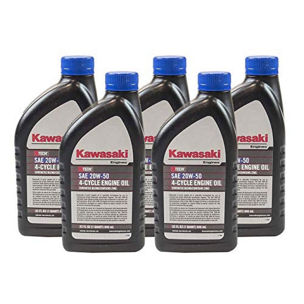 Kawasaki K-Tech SAE 20W50 4-Cycle Engine Motor Oil 99969-6298 Quart (OEM-5PACK)