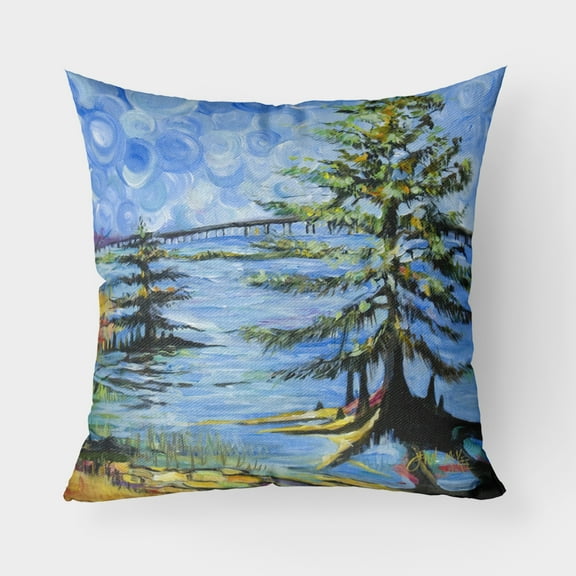 Carolines Treasures JMK1275PW1818 Life on the Causeway Canvas Fabric Decorative Pillow  18H x18W multicolor