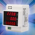 thumbnail image 3 of Energy Meter Din Rail, No Power Required LED Display Electrical Power, For Distribution Cabinet Household Distribution Box, 3 of 8