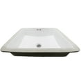 thumbnail image 3 of Novatto NP-U193911MB-O Shallow Rectangular Undermount White Porcelain Sink Drain Set with Overflow, Matte Black, 3 of 10