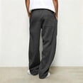 thumbnail image 4 of Sevevn Men's Baggy Sweatpants Solid Color Wide Leg Relaxed Straight Fit With Pockets Weekend Leisure Outfits, 4 of 6