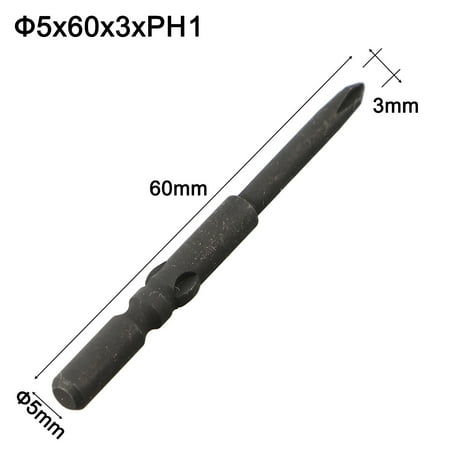 

qiya 1pc Cross 5mm Round Shank Screwdriver Bit PH2 PH1 PH0 for 801 Cross Repair Tool