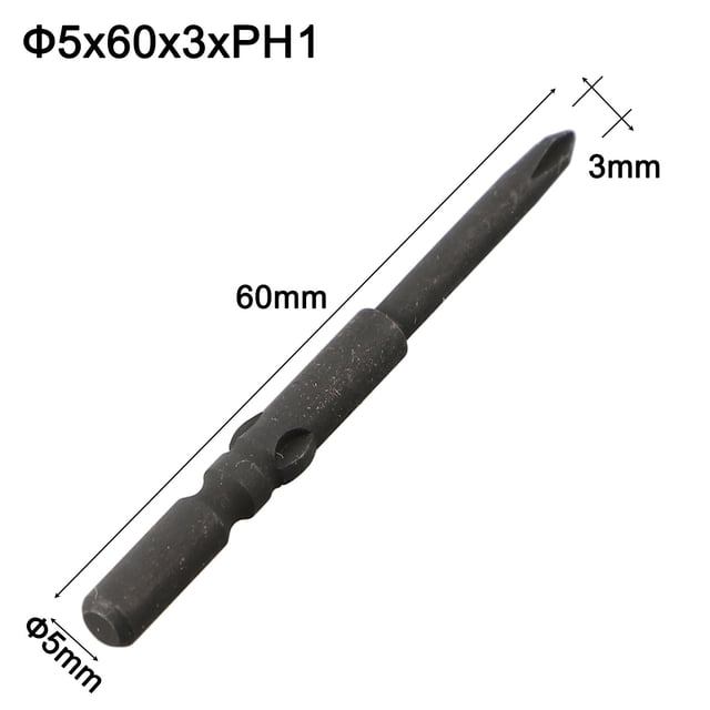 1Pc Cross 5Mm Round Shank Screwdriver Bit Ph2 Ph1 Ph0 for 801 Cross Repair Tool