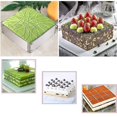 thumbnail image 3 of Stainless Steel Cake Ring Square Cake Mousse Mold Ring Cutter, Adjustable From 10cm To 18cm, 3 of 5