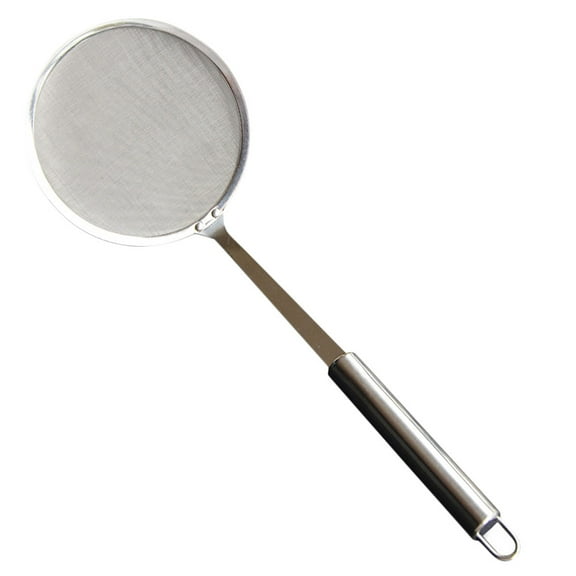 1Pc Stainless Steel Strainer Skimmer Spiral Wire Mesh Skimmer Spoon Ladle