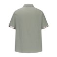 thumbnail image 4 of Mens Cotton Linen Shirts Button Down Short Sleeve Vocation Beach Shirts Casual Summer Outdoor Shirt, 4 of 5