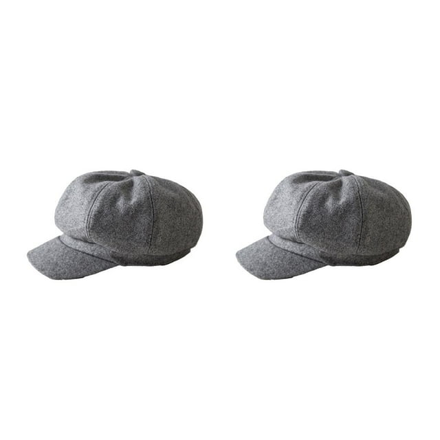 Guardurnaity Gorras con visera Moda retro Boina de lana Tacto cómodo Buena elasticidad Sombreros octogonales Sombrero para fiesta temática Gris claro Type1 NO1 Guardurnaity CBP221403
